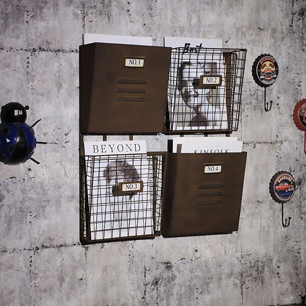 Industrial Floating Shelves Magazins Storage Basket Mail Organizer Homary