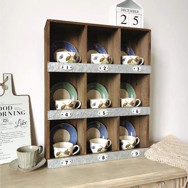 Rustic Retro Desk Organizer Rectangular Dish Storage Homary UK