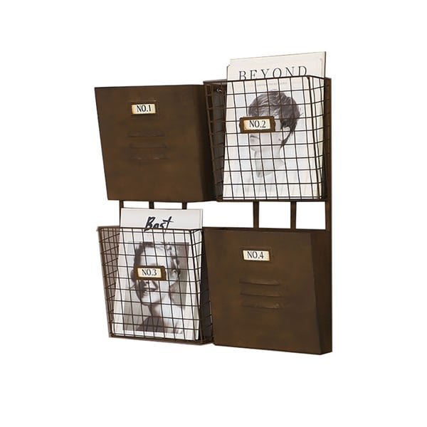 Industrial Floating Shelves Magazins Storage Basket Mail Organizer Homary