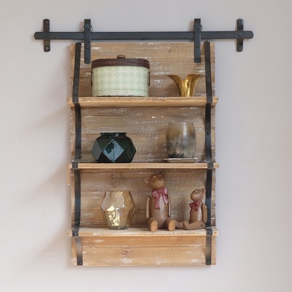 Rustic Retro Floating Shelves Storage Display ShelfHomary