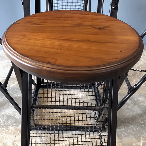 Industrial Style Folding Patio Bistro Sets with 4 Bar Stools High Stool