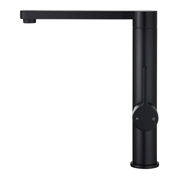 Matte Black Single Handle Kitchen Basin Tap Monobloc Watermark Homary AU