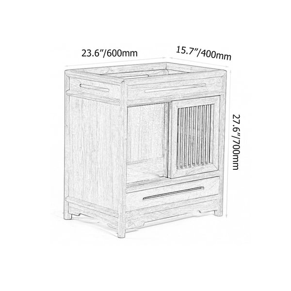 Neo Chinese Walnut Sliding Crib Doors Accent Homary UK