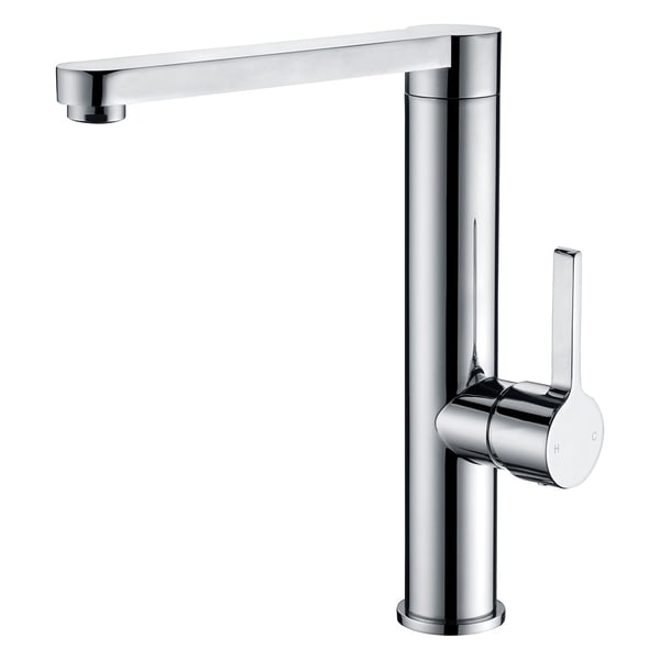 Polished Chrome Single Handle Kitchen Basin Tap Monobloc Watermark