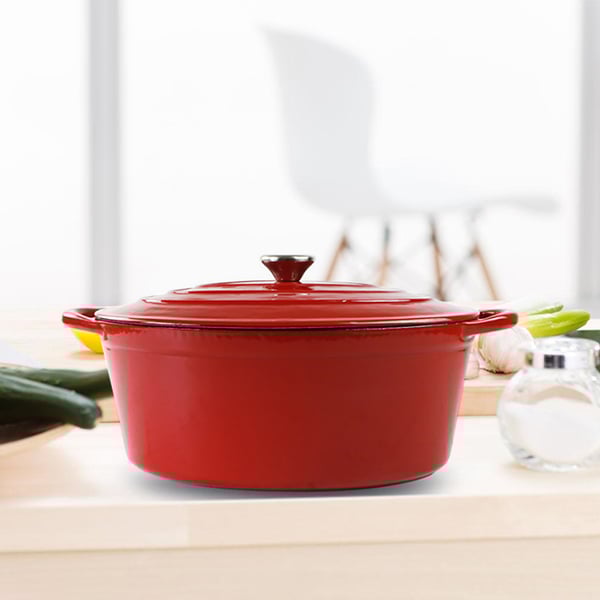 Enameled Cast Iron Oval Dutch Oven Oval Cocotte Homary UK