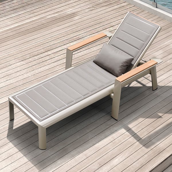 Adjustable Outdoor Chaise Lounges with Aluminum FrameHomary