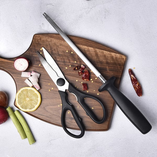 18 Pieces Stainless Steel Knife Block Set Homary UK