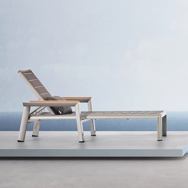 Adjustable Outdoor Chaise Lounges with Aluminum FrameHomary