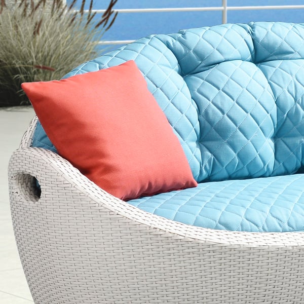 3Seater PE Rattan Woven Outdoor Sofa with Removable CushionHomary