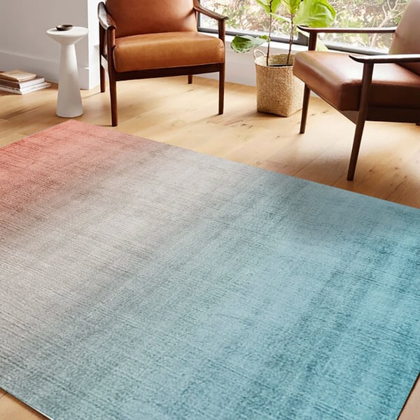 5' × 8' Modern Abstract Cloth Pattern Multi-colored Rectangle Area Rug ...
