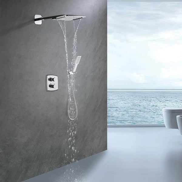 Moen ExactTemp Eco-Performance Regenduschkopf – 17,8 Cm, Chrom, Wassersparend