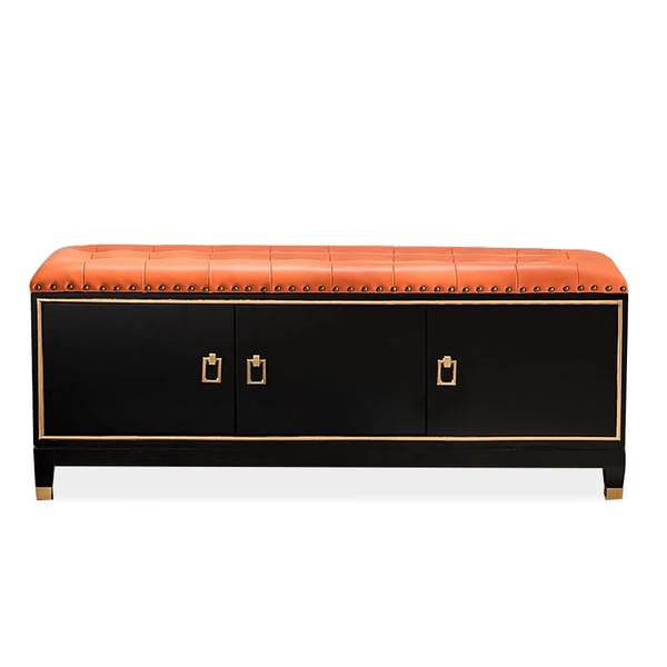 39.4" Faux Leather Upholstered Entryway Bench with Storage Shoe 3DoorHomary