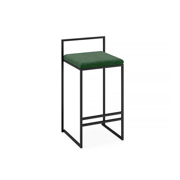 Modern Upholstered Green Velvet Bar Stool Set of 2 Homary AU