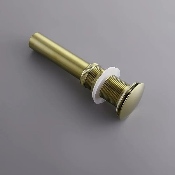 Modern Brushed Gold Vessel Bathroom Sink Pop Up Drain Without Overflow Homary