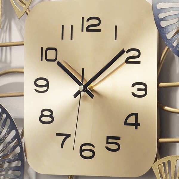 Nordic Modern Art Style Hollowout Lotus Leaves Large Metal Square Wall