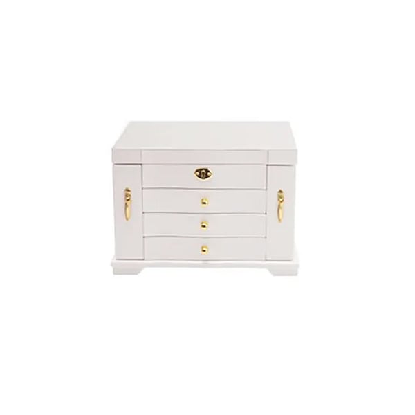 Wooden Jewelry Box Countertop Organiser with Mirror-Homary