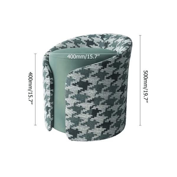 Nordic Round Stool Upholstered Ottoman Entryway Stool Homary UK