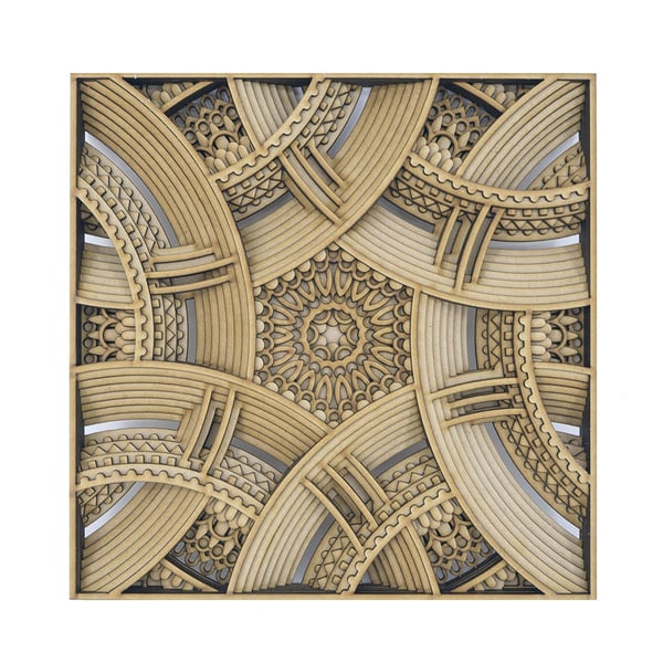 Picture of Nordic Simple Style Creative 3D Abstract Wooden Square Wall Decor ...
