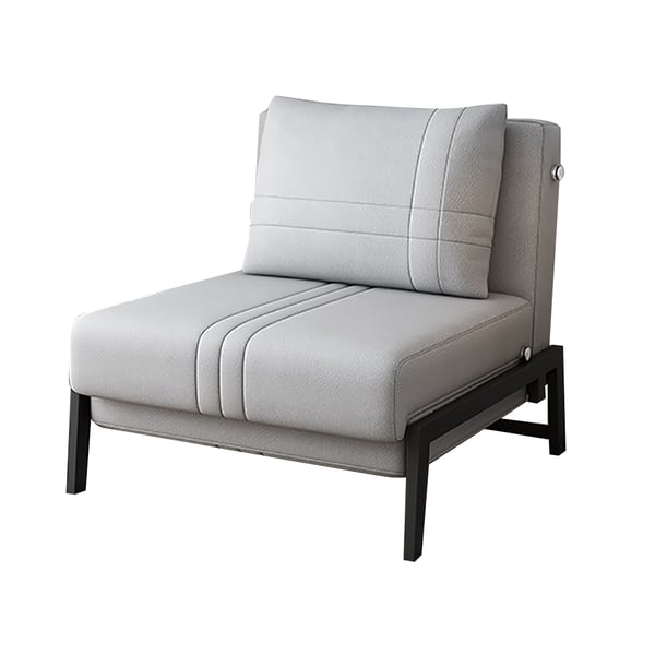 Gray 33.5" Sofa Bed Leathaire Upholstered Convertible SofaHomary