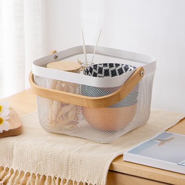 White Cute Kids Storage Bin Clothes Oraganizer Set of 2Homary