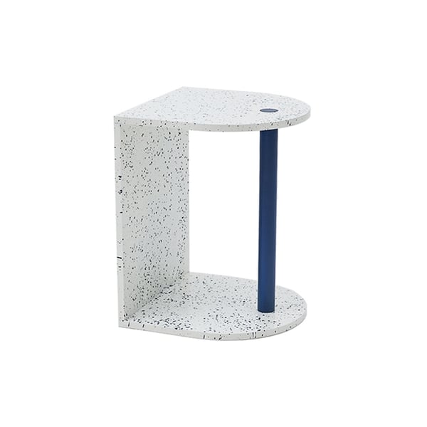Modern White Side Table Shelf End Table Homary UK