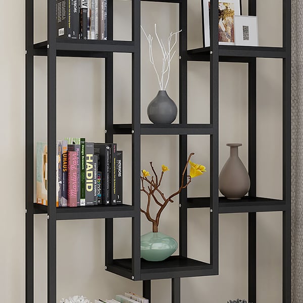 Contemporary Geometric Bookshelf in BlackHomary