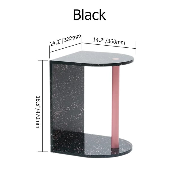 Modern White Side Table Shelf End Table Homary UK