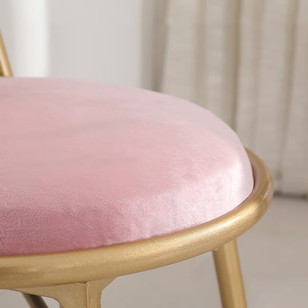 Gold Dining Chair High Back Upholstered Velvet Dining Chair Set of 2 in