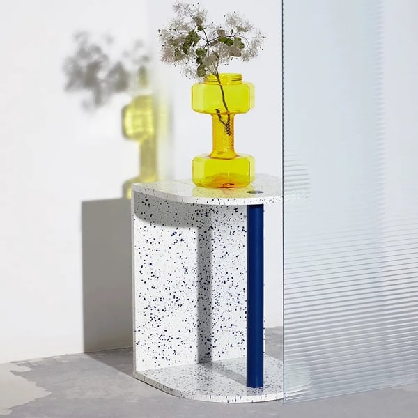 Modern White Side Table Shelf End Table Homary UK