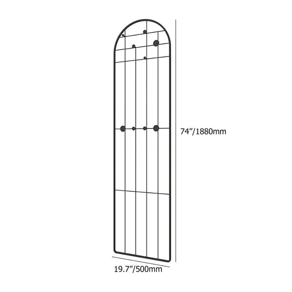 Modern Wall Mounted Coat Rack Corner Decor Rack with Hooks Homary