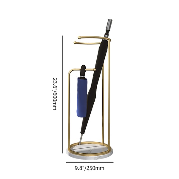 600mm Gold Modern Metal Umbrella Stand Freestanding Homary UK