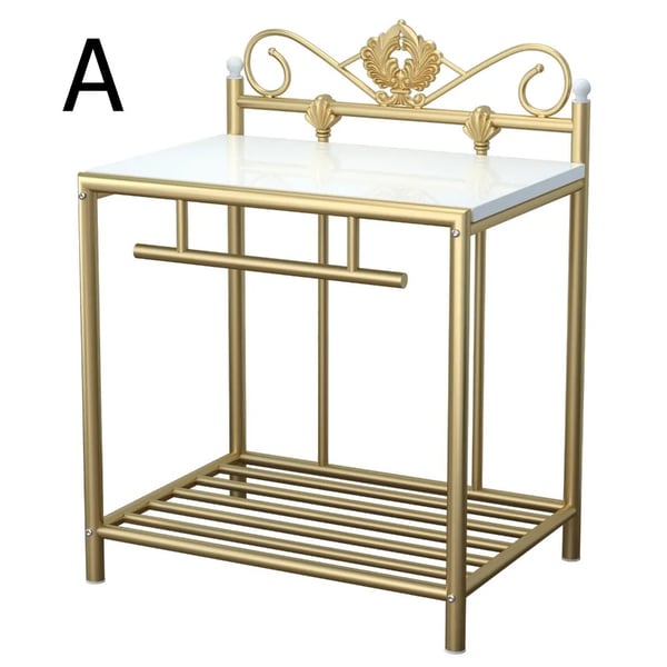 Modern Gold End Table Rectanlgular with StorageHomary