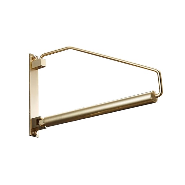 Contemporary Foldable WallMounted Coat Rack in Brass Homary