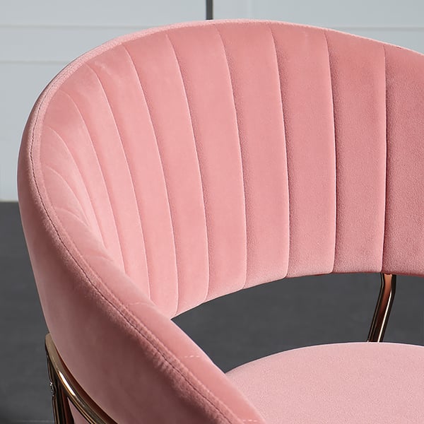 Pink Modern Upholstered Dining Chair (Set of 2) for Dining Room