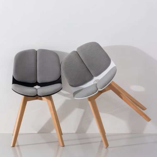 Modern Dining Chair High Back Cotton & Linen Upholstered Dining Chair