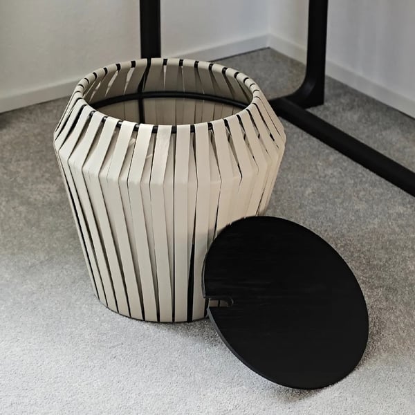 Gray End Table with Storage Bin Side Table Metal Homary