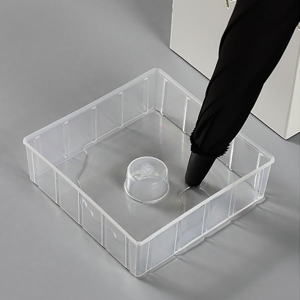 Modern Rectangle Metal Umbrella Stand in Black for Long/Folding