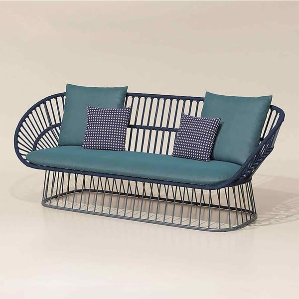 Outdoor Sofa Loveseat Black Homary UK