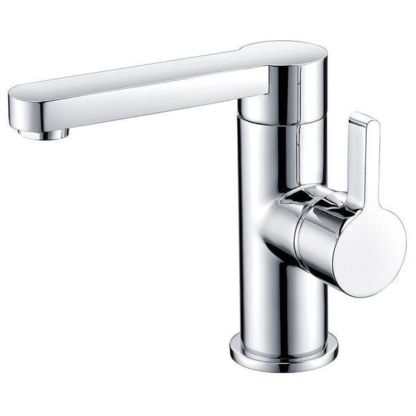 Polished Chrome Monobloc Bathroom Basin Tap Single Handle Brass Aerated