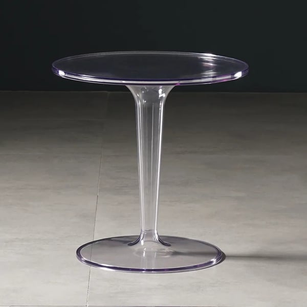 Acrylic End Table Clear Modern Accent Table Clear Round Side TableHomary