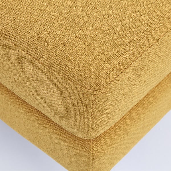 1200mm Modern Upholstered Bench Yellow Homary UK