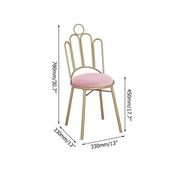 Gold Dining Chair High Back Upholstered Velvet Dining Chair Set of 2 in