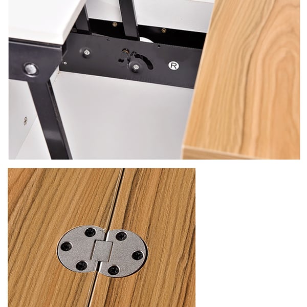 Vintage Lift Top Coffee Table Set with Storage & Stools Extendable in NaturalHomary