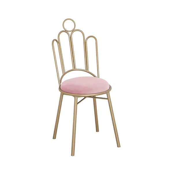 Gold Dining Chair High Back Upholstered Velvet Dining Chair Set of 2 in