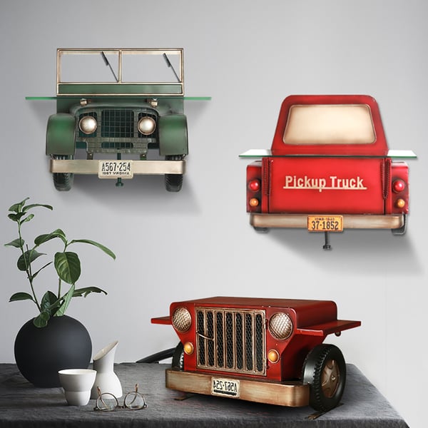 Retro Vintage Car WallMounted Shelving Homary UK