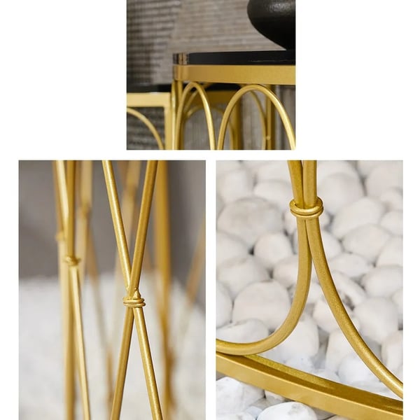 Black Console Table Narrow Entryway Table Gold FinishHomary