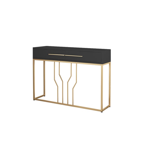 Free Shipping on 32" Modern Narrow Black Console Table with Storage