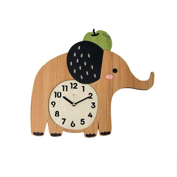 ElephantDesign Creative Wooden Arabic Digital Wall Clock Homary UK