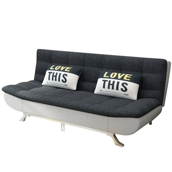 Linen Futon 2Function Sleeper Sofa Bed with Cushions Lounge for 2