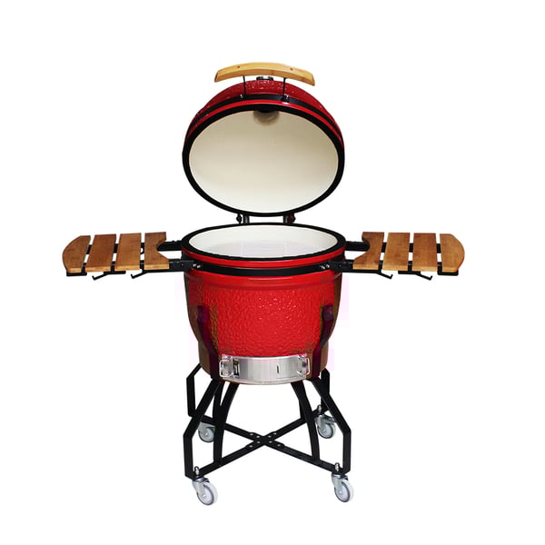 533mm Stone Texture Multipurpose Portable Kamado Ceramic Grill with WheelsHomary